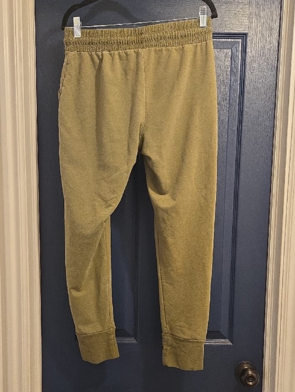 Free PEOPLE WOMENS XL Olive Drawstring Joggers with Patch Pockets - Picture 4 of 5